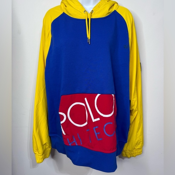 Polo Ralph Lauren Colorblock Hi Tech Hybrid Hoodie Size Large - Picture 1 of 8